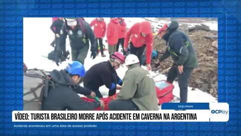 Vídeo: Turista brasileiro se acidenta em caverna na Argentina