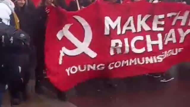 The commies are out in London England