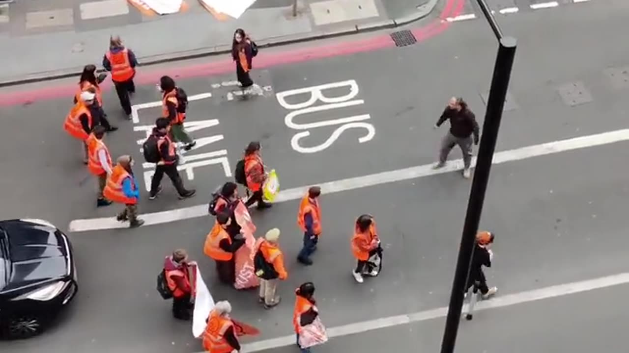 British man becomes FRUSTRATED with climate enthusiasts obstructing traffic.