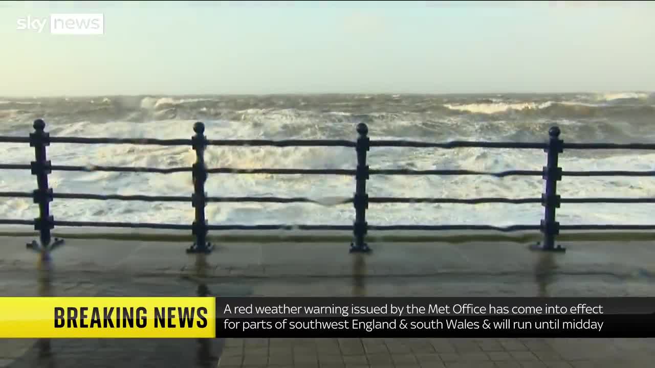 Storm Eunice_ Sky correspondent gets hit by wave- NEWS OF WORLD