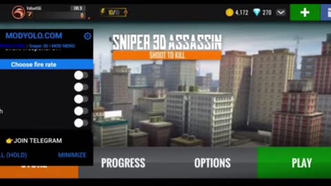 Sniper 3d mode and AIMBOT with unlimited diamonds and coins