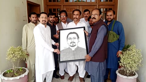 Pencil Sketch Art Presented to Adil Abdullah Khan Rokhri