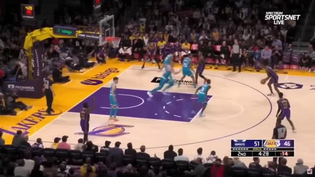 LAKERS VS HORNETS 1ST AND 2ND QUARTER HIGHLIGHTS