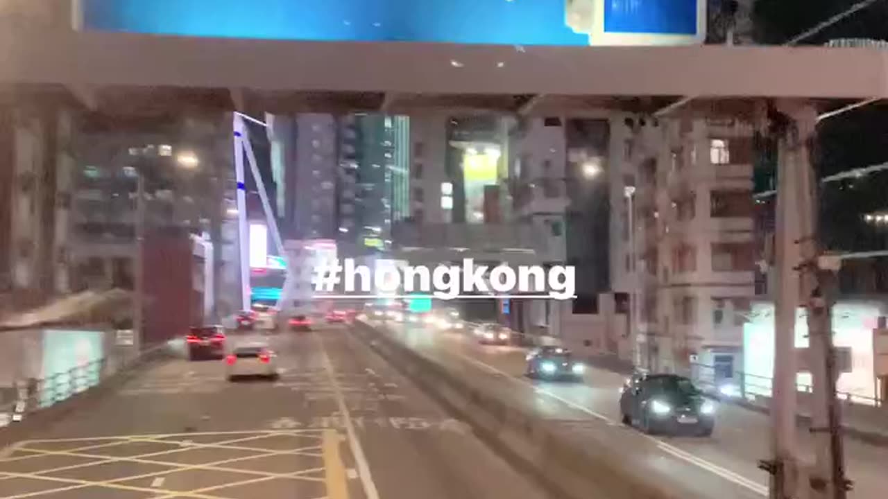Harbour tunnel till wanchai fast view