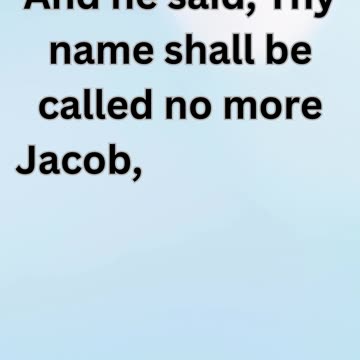 Jacob's name is changed to Israel, Genesis 32:28.