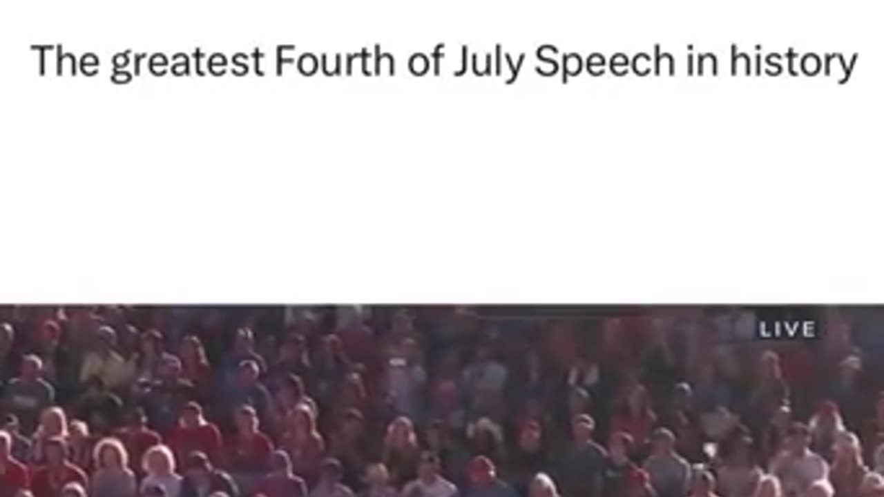 The greatest Fourth of July Speech in history Incredible 🇺🇸.