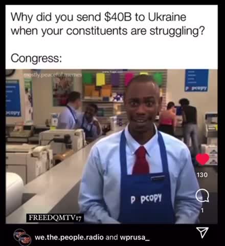 40 Billion to Ukraine and $900 million for refugees