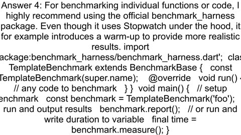 Dart is there a way to measure execution time for a small code