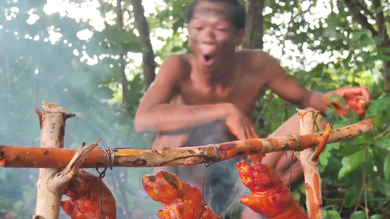 Wild Jungle Cooking: How To Survive In The Rainforest By Roasting Pig Legs!