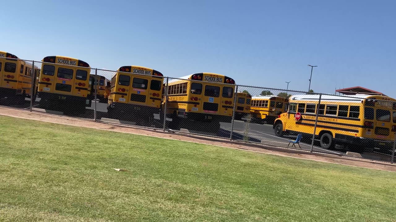 (390) Tour/Ride past GPS Transportation’s main school bus fleet. Part 3