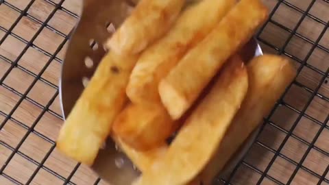 Triple cooked chips ASMR
