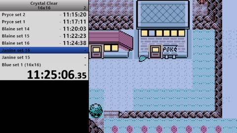 Pokemon Crystal Clear 16x16 Speedrun 12:32:44 (no Commentary)