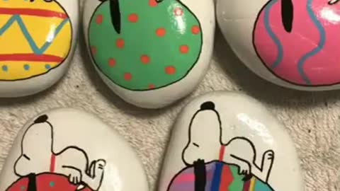 best rock pebble painting craft and art for bignners