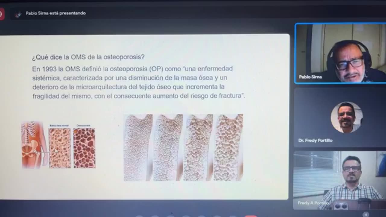 Dr Fredy Portillo y el Dr Pablo Sirna conversan sobre la salud osea