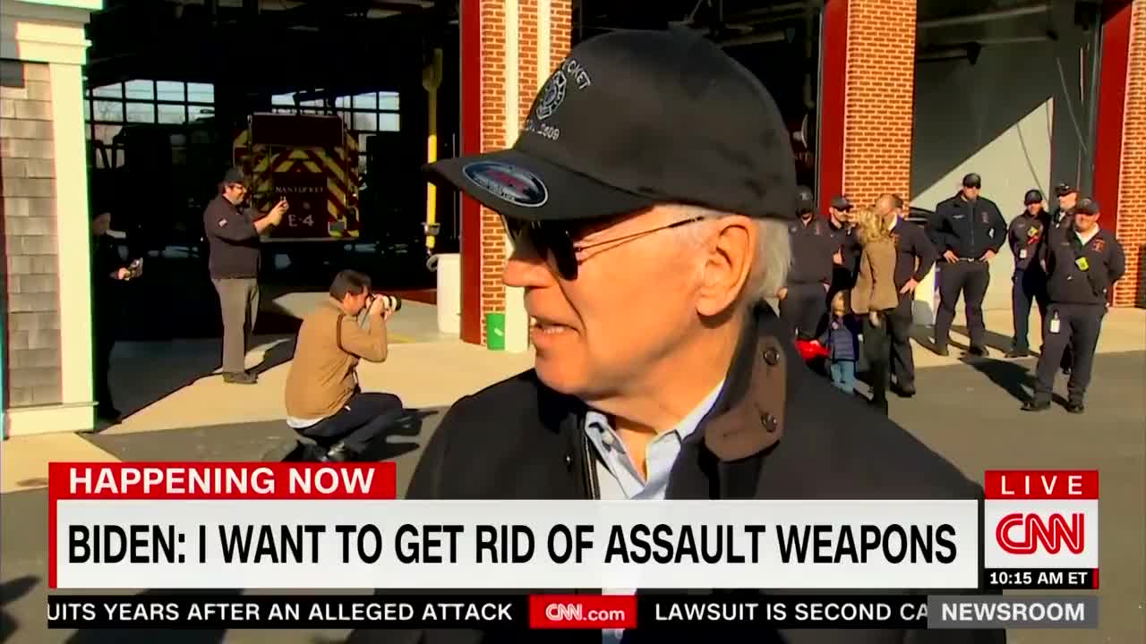 Biden: “The idea we still allow semi-automatic weapons to be purchased is sick.”