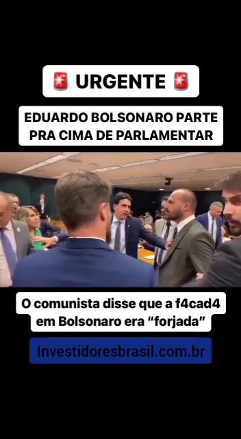 Eduardo Bolsonaro se irrita com provocações de Marcon do PT sobre facada de seu pai
