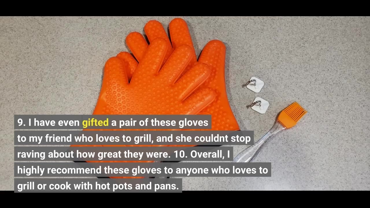 Customer Comments: KITCHEN PERFECTION Silicone Smoker Oven Gloves -Extreme Heat Resistant BBQ G...