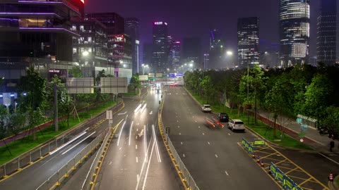 Fast traffic on a Shenzen road