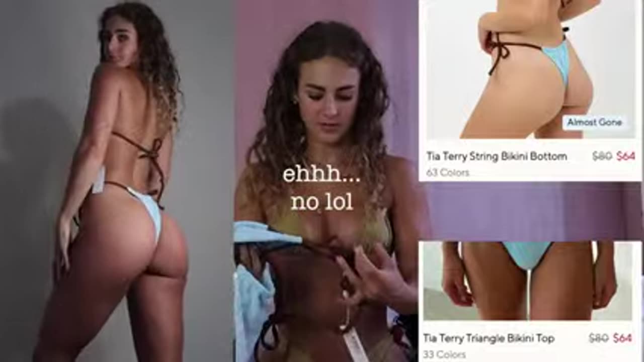 🔥🔥🔥Bikini haul 2023 try on (Hot brunette ) sub for MORE🍑