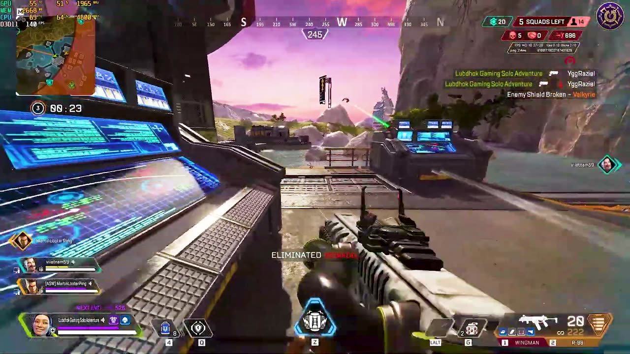 Chasing with Care package Wingman....