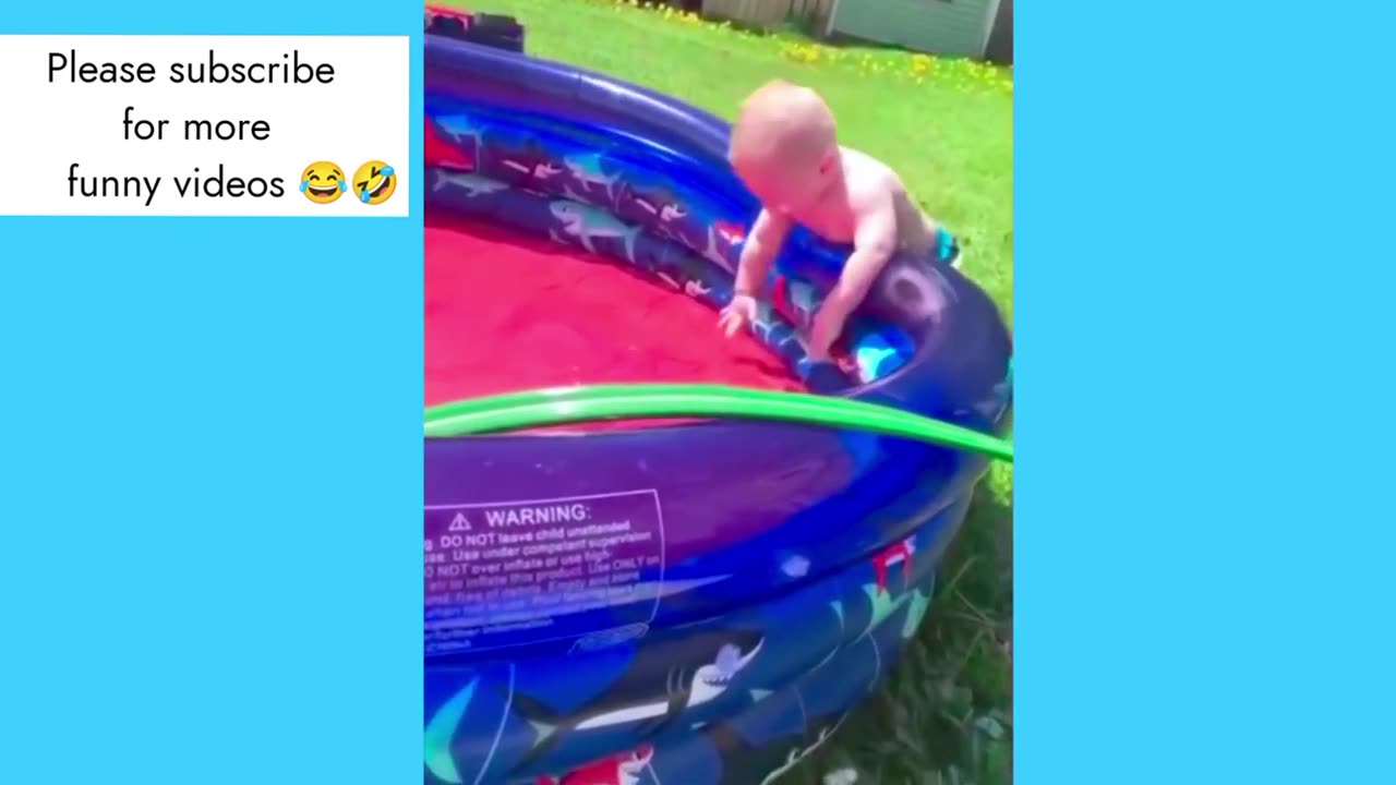 Funny Babies Playing With Water #funnybaby #funandcute #cutebaby