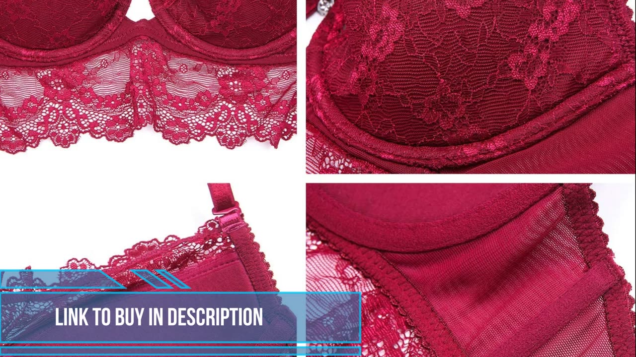 NING GEGE Women Lace Bra and Panties