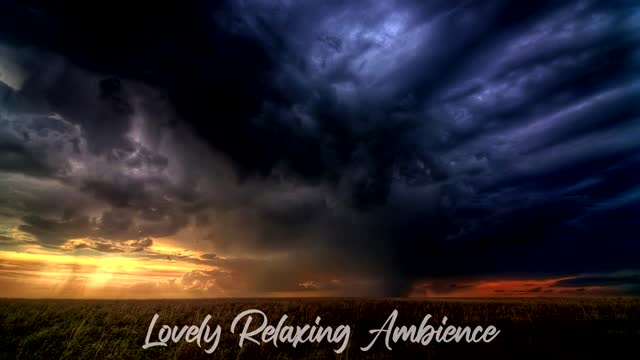 Soft Thunder & Wind Sounds For Sleep 1 Hour I Lightning Animation