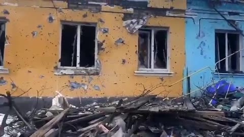 Seversk consequences of enemy shelling