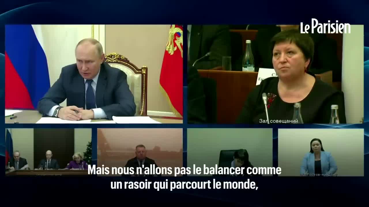 «Nous ne sommes pas devenus fous» Poutine relativise le recours à l’arme nucléaire