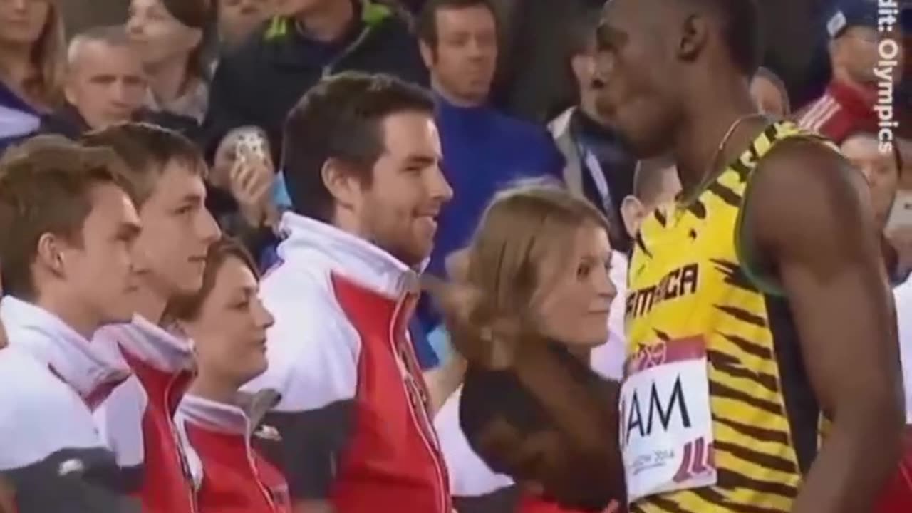 Usain Bolt kind and confident behavior