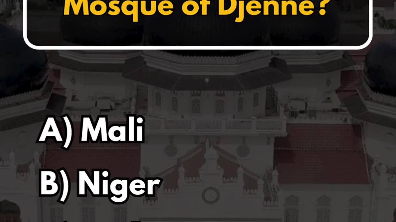 Which country is home to the Great Mosque of Djenné?