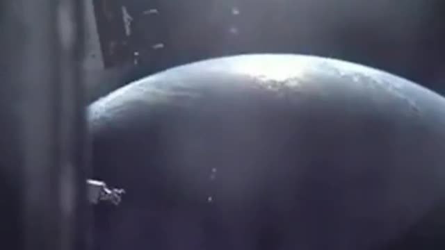 This is the view of Earth from NASA'S Orion spacecraft