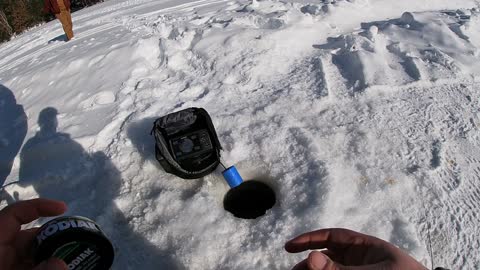 Ice fishing fail