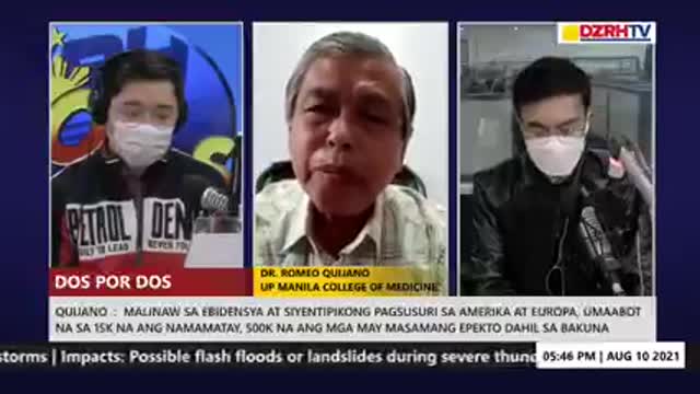 Dr.Romeo Quijano FULL interview on DZRH, (Vaccine more dangerous than Corona Lierus)