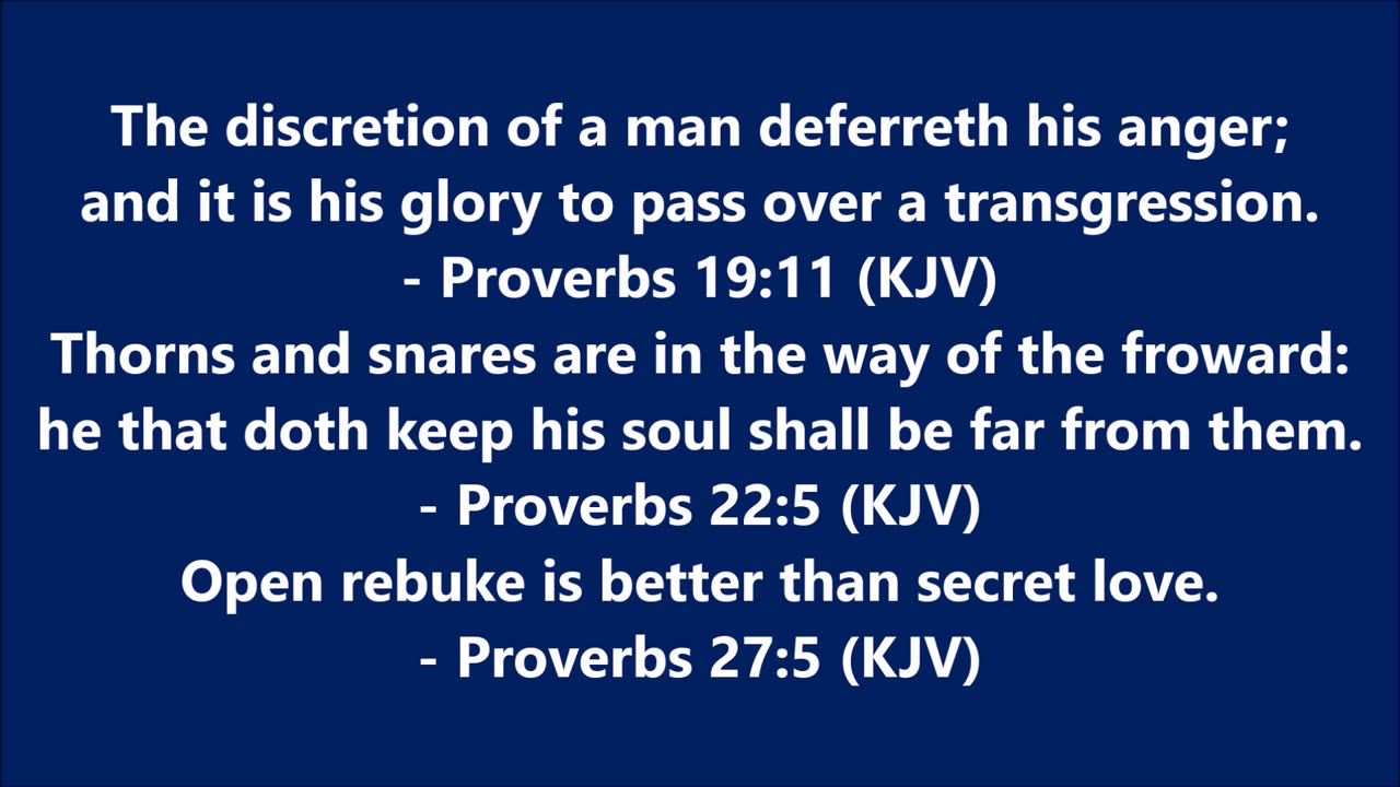 Book of Proverbs | Scripture Video - Holy Bible (KJV)