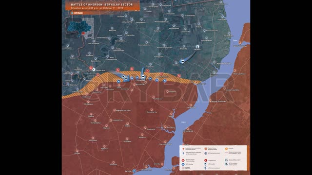 Kherson: situation in the Andreevsky and Berislav areas as of 16.00 October 11, 2022