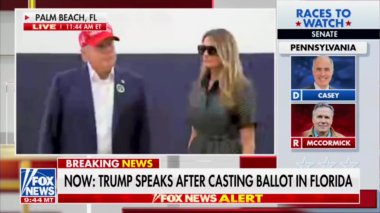 President Trump casted his ballot in Palm Beach, Florida