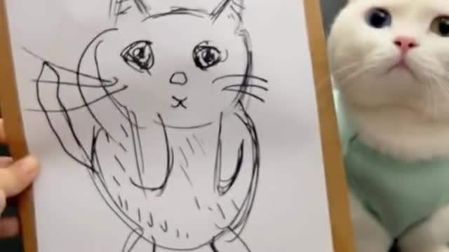 Draw a portrait of my kitten