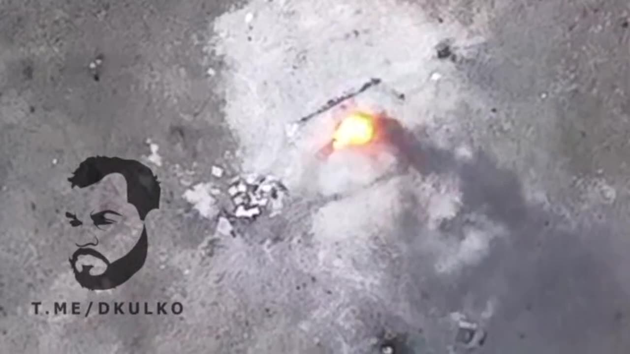 Russian military destroyed fuel tanks buried in enemy positions