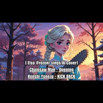 [Elsa (Frozen) sings/AI Cover] Chainsaw Man Opening Kenshi Yonezu 米津玄師 - KICK BACK