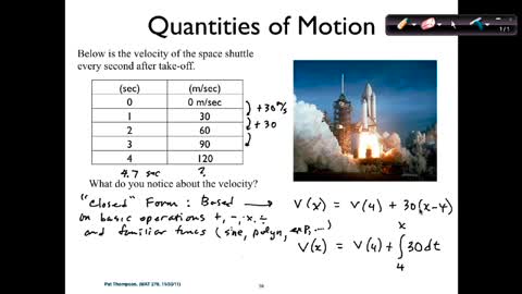 MAT 271 Wed Sep 22: Acceleration and Velocity