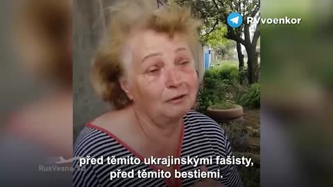 Obyvatelka osvobozeného Krásného Lymanu vypráví o ostřelování domů ukrajinskými nacisty