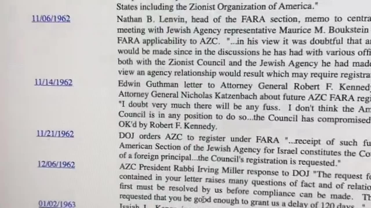 Did you know JFK was about to force AIPAC to register as a foreign agent in 1963?