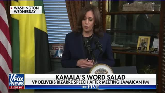 ‘The Five’ loses it over Kamala Harris blurting out another ‘word salad’