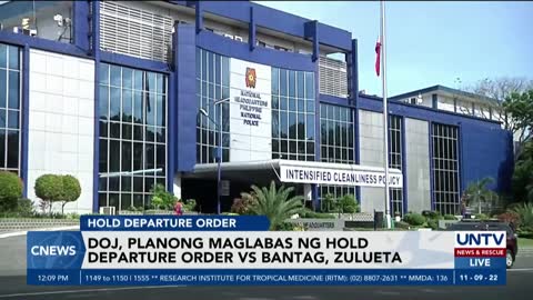 Hold departure order vs suspended BuCor chief Bantag at jail officer Zulueta, planong ilabas ng DOJ