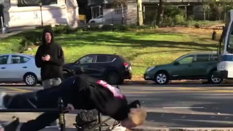 Guy Runs Into A Fence And Flips Over It While Going For A Skateboard Trick
