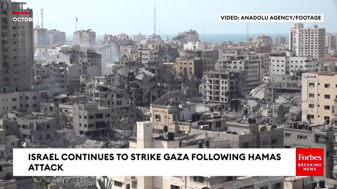 Israel Escalates Airstrikes In Gaza Strip Following Hamas Attack