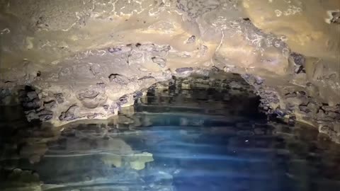 The color Blue in a cave It's LIQUID!
