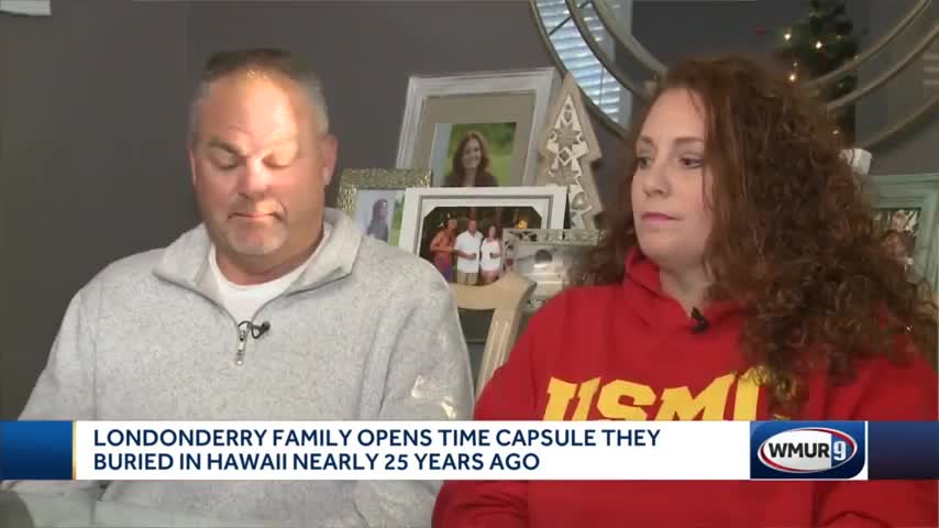 Londonderry family opens time capsule they buried in Hawaii nearly 25 years ago