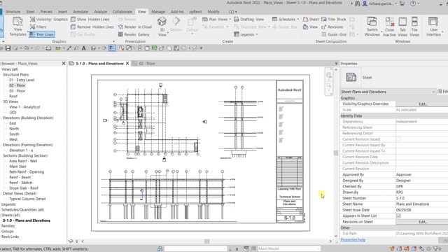 REVIT STRUCTURE 2022 LESSON 32 - HOW TO PLACE VIEWS